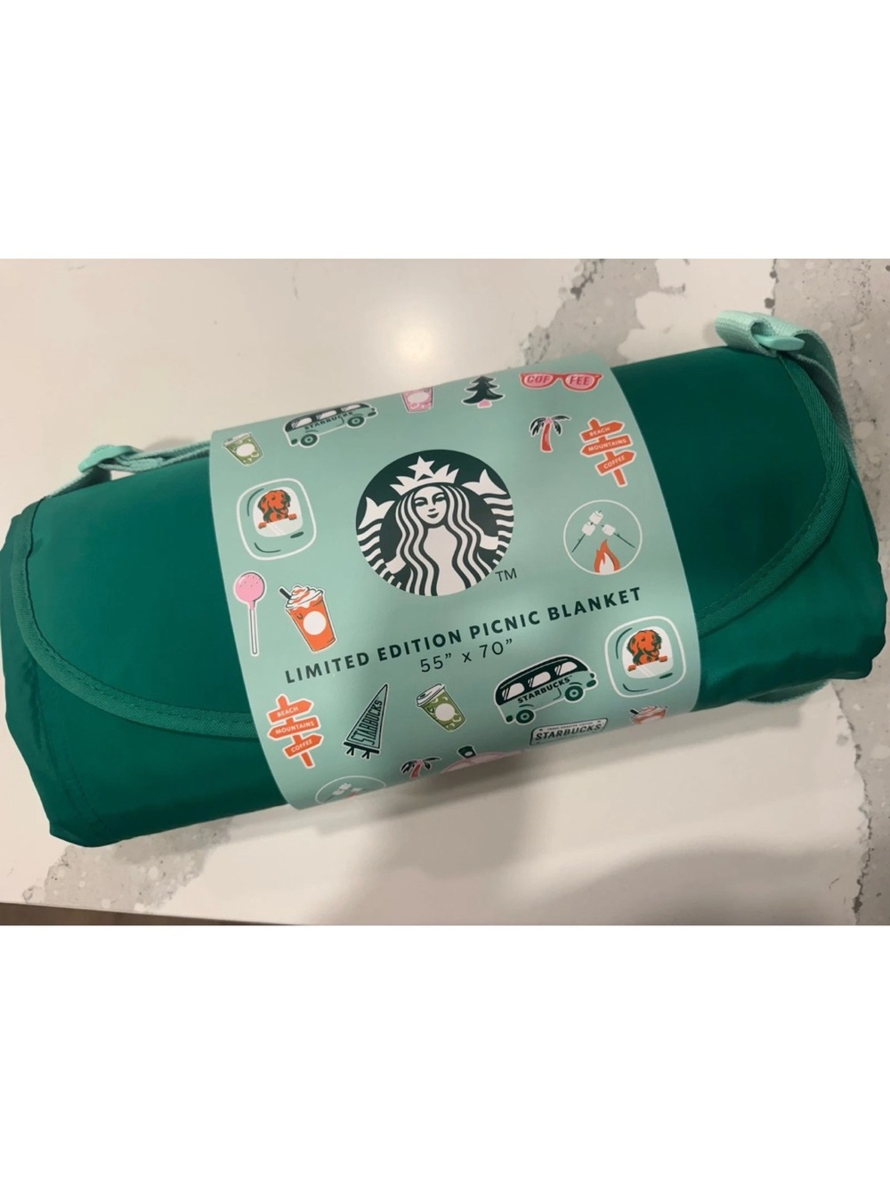 Starbucks roadtrip foldable picnic blanket